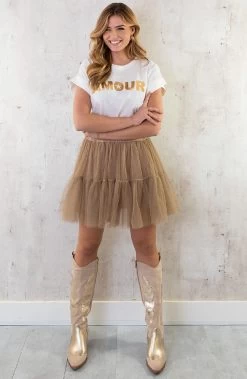 Cowboy Laarzen Goud Beige 19 Cowboy Laarzen Goud Beige -Kleding Promotie Winkel Amour Star Metallic Top Goud 5 586x900 1