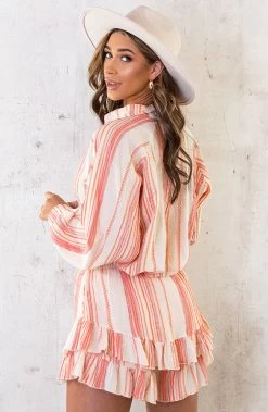 Oversized V-Hals Blouse Aztec Orange -Kleding Promotie Winkel Aztec Co ord Orange 8 586x900 1