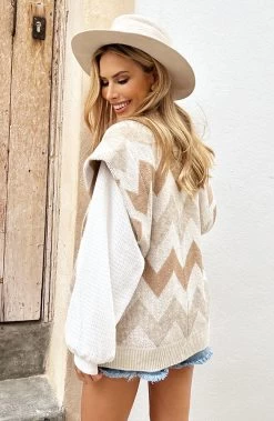 Aztec Gilet Beige