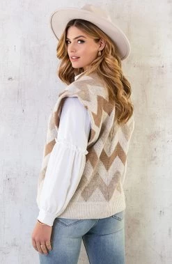 Aztec Gilet Beige -Kleding Promotie Winkel Aztec Gilet Beige 1 586x900 2