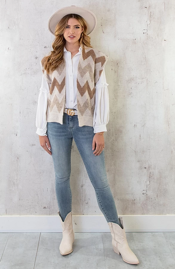 Lage Cowboyboots Beige 11 Lage Cowboyboots Beige - Afbeelding 9