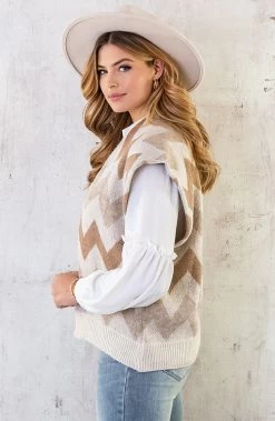 Aztec Gilet Beige -Kleding Promotie Winkel Aztec Gilet Beige 6 586x900 2