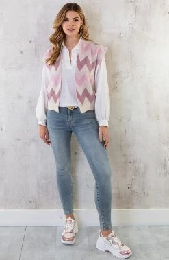 Dad Sneaker Metallic Roze 14 Dad Sneaker Metallic Roze -Kleding Promotie Winkel Aztec Gilet Dust Roze 5 586x900 2