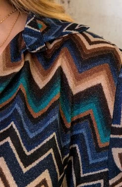 Aztec Overslag Strik Jurk Blauw -Kleding Promotie Winkel Aztec Overslag Strik Jurk Blauw 1 1 586x900 1