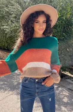 Banen Trui Petrol Terra -Kleding Promotie Winkel Banen Trui Petrol Taupe Terra 4 586x900 1