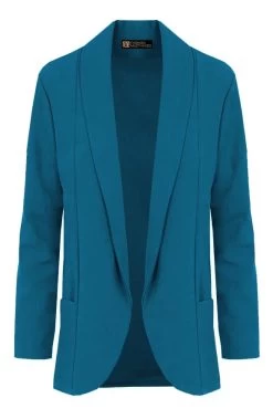 Basic Blazer Petrol 27 Basic Blazer Petrol -Kleding Promotie Winkel Basic Blazer Petrol 586x900 1