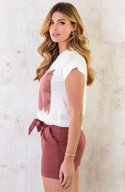 Basic Strik Shorts Dust Pink -Kleding Promotie Winkel Basic Strik Shorts Dust Pink 5 586x900 1