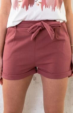 Basic Strik Shorts Dust Pink -Kleding Promotie Winkel Basic Strik Shorts Dust Pink 586x900 1