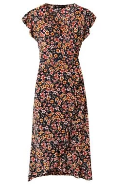 Musthave Deal Midi Jurken Met Print -Kleding Promotie Winkel Bloemen Jurk Midi Marine 586x900 1