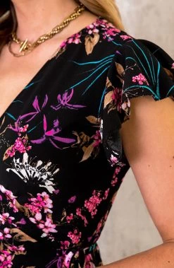 Bloemen Jurk Midi Print Zwart 23 Bloemen Jurk Midi Print Zwart -Kleding Promotie Winkel Bloemen Jurk Midi Print Zwart 2 586x900 3