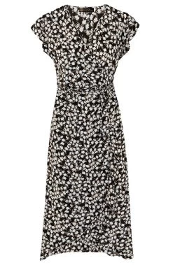 Bloemenprint Jurk Midi Taupe -Kleding Promotie Winkel Bloemenprint Jurk Midi Taupe 586x900 1