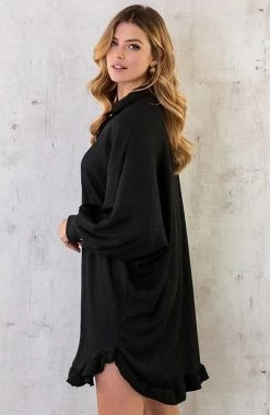 Blouse Jurk Oversized Zwart -Kleding Promotie Winkel Blouse Jurk Oversized Zwart 3 586x900 1