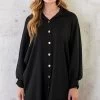 Blouse Jurk Oversized Zwart