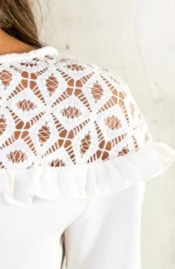 Blouse Met Opengewerkte Details Ecru -Kleding Promotie Winkel Blouse Met Opengewerkte Details Ecru 586x900 1