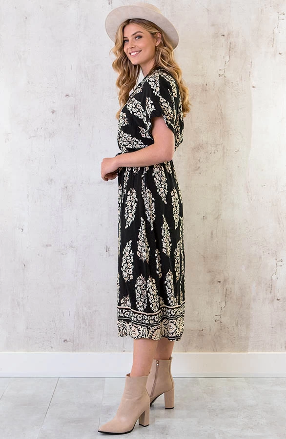 Blousejurk Bali Zwart 5 Blousejurk Bali Zwart - Afbeelding 3