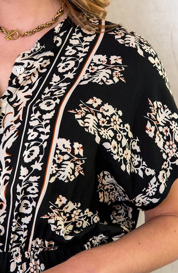 Blousejurk Bali Zwart 7 Blousejurk Bali Zwart - Afbeelding 5