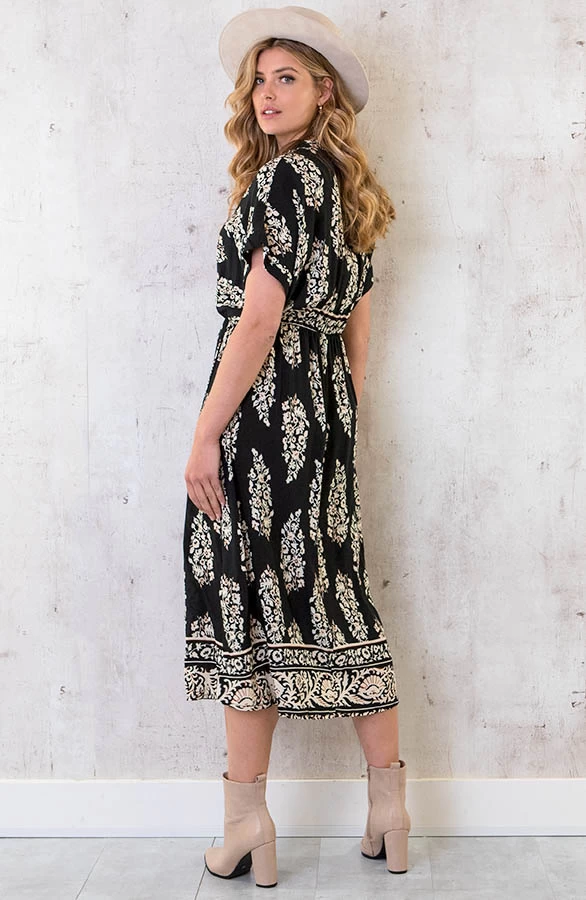 Blousejurk Bali Zwart 6 Blousejurk Bali Zwart - Afbeelding 4