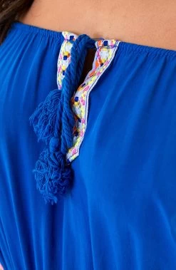 Boho Off Shoulder Maxi Jurk Kobalt -Kleding Promotie Winkel Boho Off Shoulder Maxi Jurk Kobalt 586x900 1