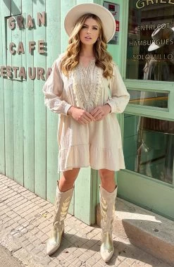 Cowboy Laarzen Goud Beige 16 Cowboy Laarzen Goud Beige -Kleding Promotie Winkel Boho Tuniek Mousseline Beige 8 586x900 1