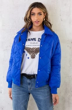 T-Shirt Eagle Kobalt -Kleding Promotie Winkel Bomber Jacket Quilted Kobalt 2 586x900 1