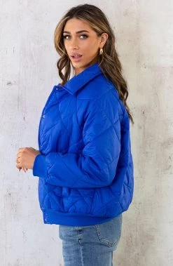 Bomber Jacket Quilted Kobalt -Kleding Promotie Winkel Bomber Jacket Quilted Kobalt 3 586x900 1