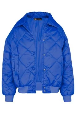 Bomber Jacket Quilted Kobalt -Kleding Promotie Winkel Bomber Jacket Quilted Kobalt 586x900 1