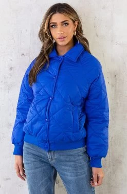 Bomber Jacket Quilted Kobalt -Kleding Promotie Winkel Bomber Jacket Quilted Kobalt 6 586x900 1