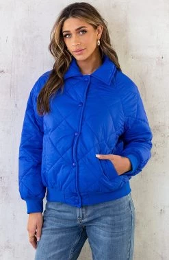 Bomber Jacket Quilted Kobalt -Kleding Promotie Winkel Bomber Jacket Quilted Kobalt 7 586x900 1