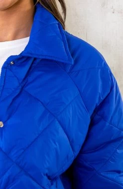 Bomber Jacket Quilted Kobalt -Kleding Promotie Winkel Bomber Jacket Quilted Kobalt 9 586x900 1