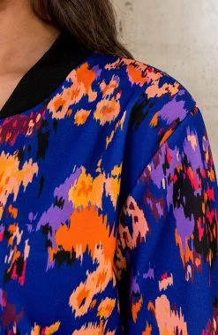 Bomberjacket Multicolor Kobalt -Kleding Promotie Winkel Bomberjacket Multicolor Kobalt 1 586x900 1