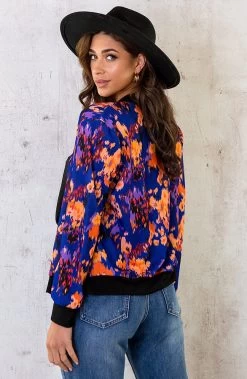 Bomberjacket Multicolor Kobalt -Kleding Promotie Winkel Bomberjacket Multicolor Kobalt 3 586x900 1