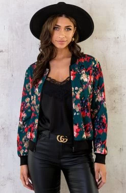 Bomberjacket Multicolor Smaragd