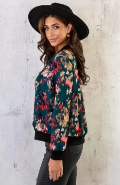 Bomberjacket Multicolor Smaragd -Kleding Promotie Winkel Bomberjacket Multicolor Smaragd 7 586x900 1