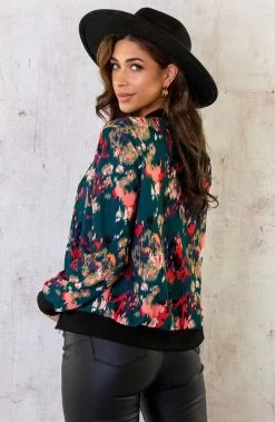 Bomberjacket Multicolor Smaragd -Kleding Promotie Winkel Bomberjacket Multicolor Smaragd 8 586x900 1