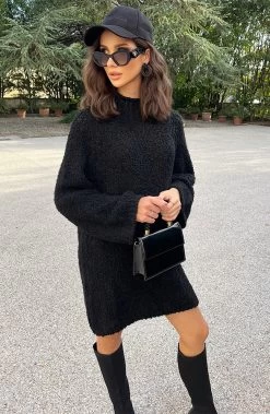 Boucle Oversized Tuniek Zwart -Kleding Promotie Winkel Boucle Oversized Tuniek Zwart 5 586x900 1