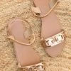 Buckle Sandalen Champagne -Kleding Promotie Winkel Buckle Sandalen Champagne 1 586x900 1