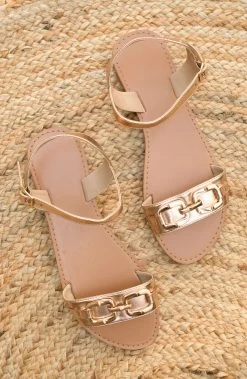 Buckle Sandalen Champagne