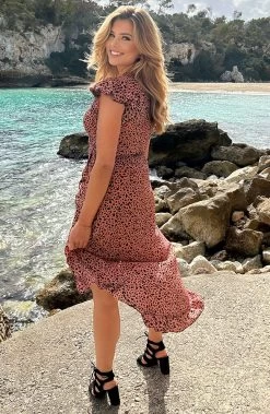 Cheetah Jurk Midi Koraal 12 Cheetah Jurk Midi Koraal -Kleding Promotie Winkel Cheetah Jurk Midi Koraal 2 586x900 1