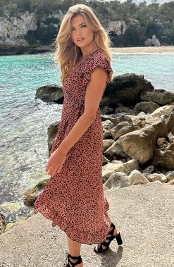 Cheetah Jurk Midi Koraal 11 Cheetah Jurk Midi Koraal -Kleding Promotie Winkel Cheetah Jurk Midi Koraal 3 586x900 1