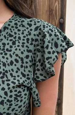 Cheetah Jurk Midi Legergroen -Kleding Promotie Winkel Cheetah Jurk Midi Legergroen 586x900 1