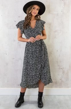 Cheetah Jurk Midi Zwart -Kleding Promotie Winkel Cheetah Jurk Midi Zwart 1 586x900 1