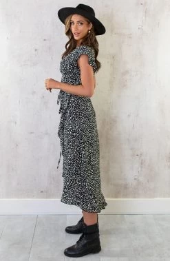 Cheetah Jurk Midi Zwart -Kleding Promotie Winkel Cheetah Jurk Midi Zwart 3 586x900 1