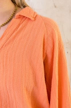 Co-ord Katoen Feminine Koraal -Kleding Promotie Winkel Co ord Katoen Feminine Koraal 1 586x900 2