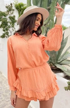 Co-ord Katoen Feminine Koraal -Kleding Promotie Winkel Co ord Katoen Feminine Koraal 6 586x900 1