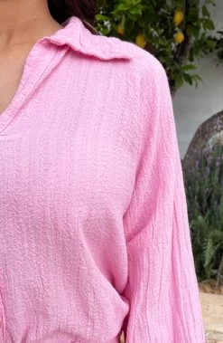 Blouse Katoen Feminine Roze -Kleding Promotie Winkel Co ord Katoen Feminine Roze 9 586x900 1