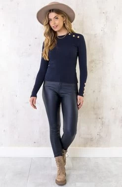 Coating Jeans Navy -Kleding Promotie Winkel Coating Jeans Navy 586x900 1