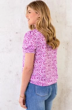 Col Top Bloemen Roze -Kleding Promotie Winkel Col Top Bloemen Roze 4 586x900 1