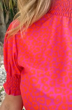 Col Top Leopard Roze Oranje -Kleding Promotie Winkel Col Top Leopard Roze Oranje1 2 586x900 1