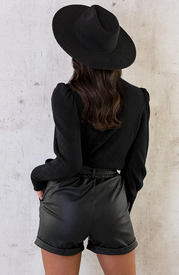 Leren Shorts Met Strik 6 Leren Shorts Met Strik - Afbeelding 4