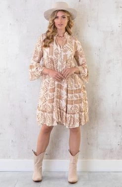 Cotton Tuniek Puglia Beige -Kleding Promotie Winkel Cotton Tuniek Puglia Beige 2 1 586x900 1